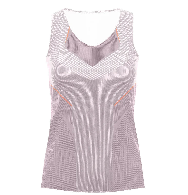 196053-510 | PLEATED V-NECK TANK | PLUM