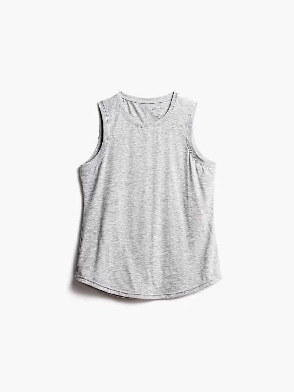 Women's Composite Merino Active Tank - Pale Grey Heather