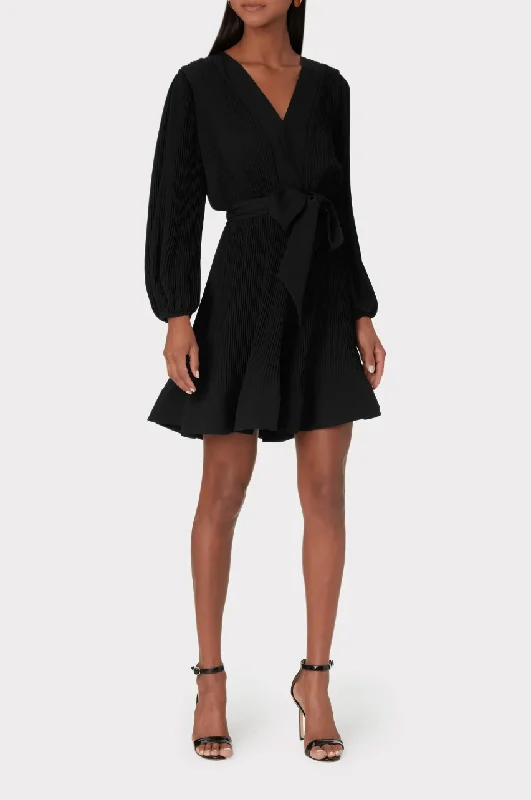 Liv Pleated Dress - Black