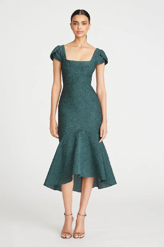 Rae High Low Cocktail Dress - Pine