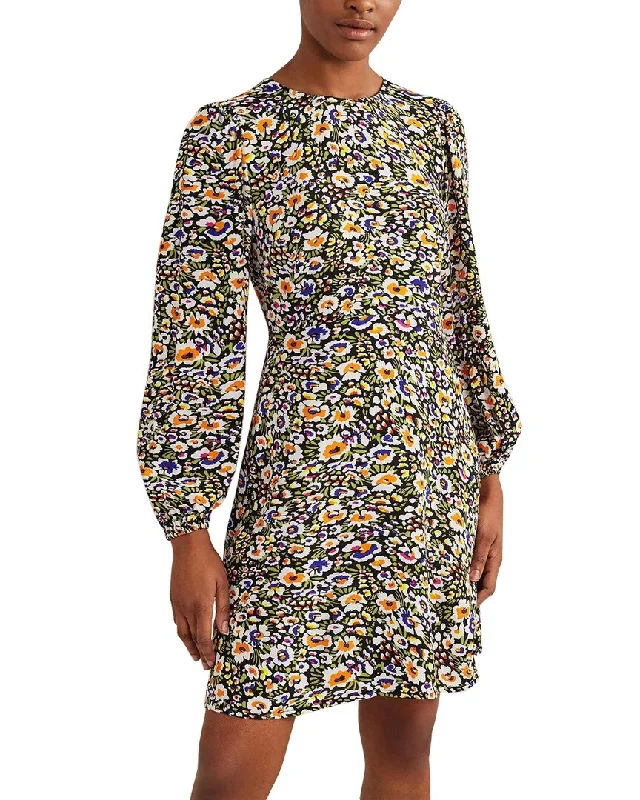 Boden Crew Neck Print Mini Dress