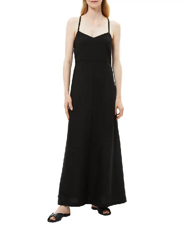 Theory Haranna Linen-Blend Maxi Dress