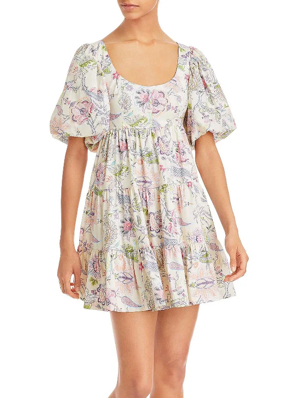 Womens Printed Short Mini Dress