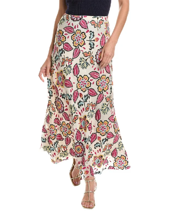 rag & bone Wren Floral Silk-Blend Maxi Skirt