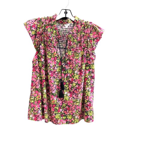 Top Short Sleeve By Crown And Ivy In Floral Print, Size: L