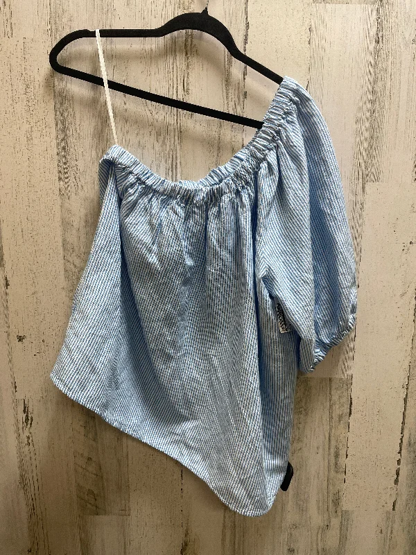 Top Short Sleeve By Loft In Blue, Size: M