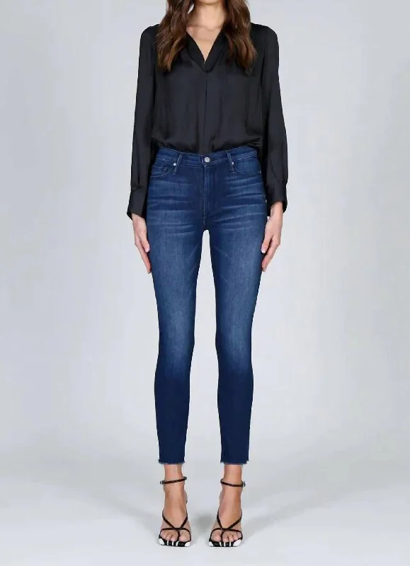 Carmen High Rise Ankle Fray Jeans In Make It Stop