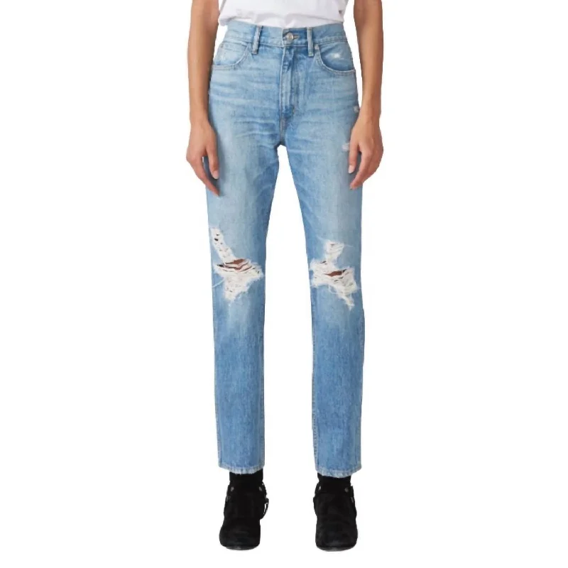 Virginia High Rise Slim Straight Jean In Rolling Waters