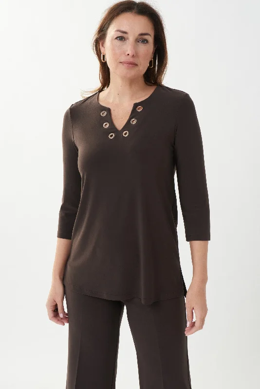 Joseph Ribkoff Mocha Top - 223283 (T)