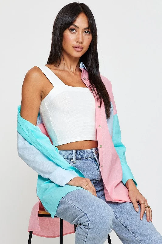 Multi Oversized Shirts Long Sleeve