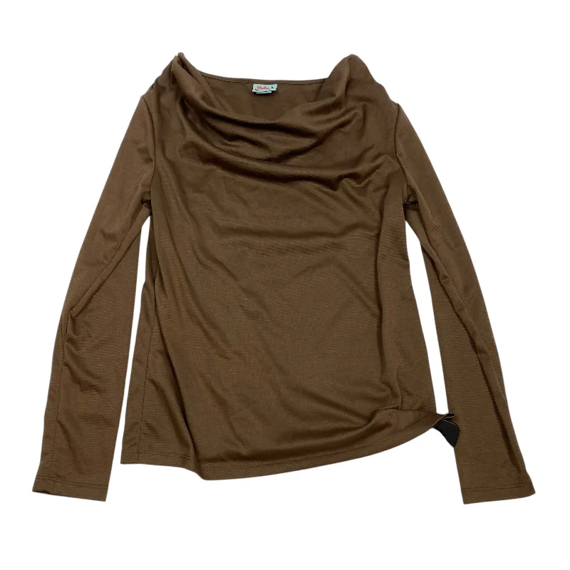 Top Long Sleeve Basic By Haley & the Hound In Brown, Size: L