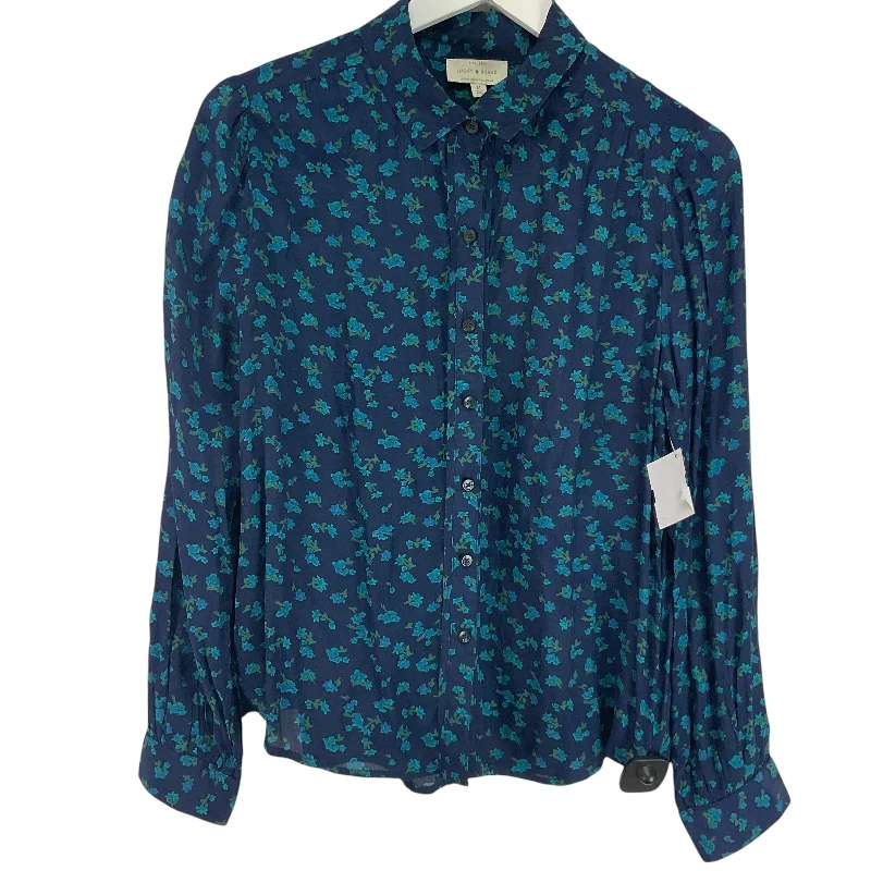 Top Long Sleeve By Lucky Brand In Blue, Size: M