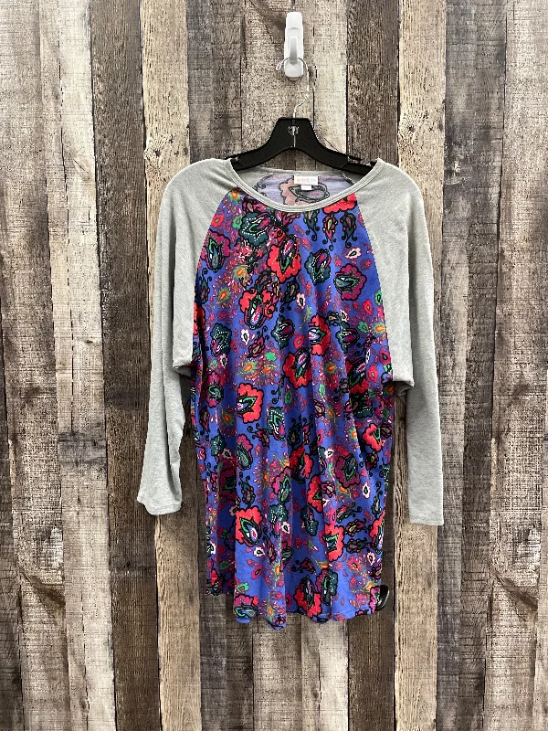 Top Long Sleeve By Lularoe In Multi-colored, Size: 2x