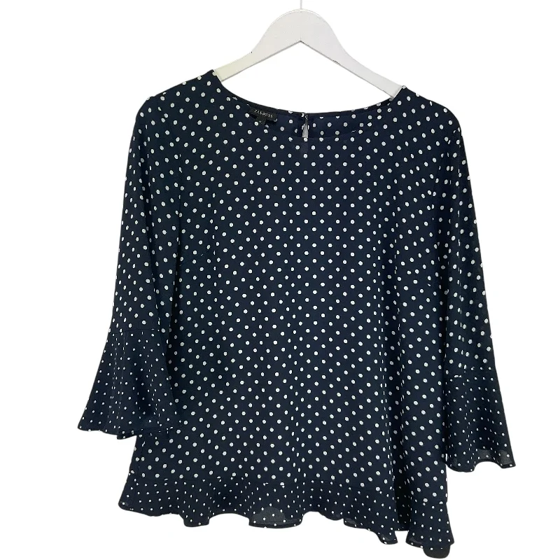 Top Long Sleeve By Talbots In Blue, Size: M