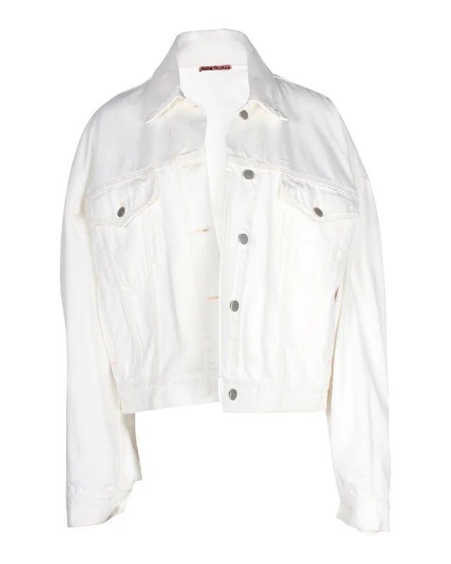 Acne Studios Denim Jacket in White Cotton