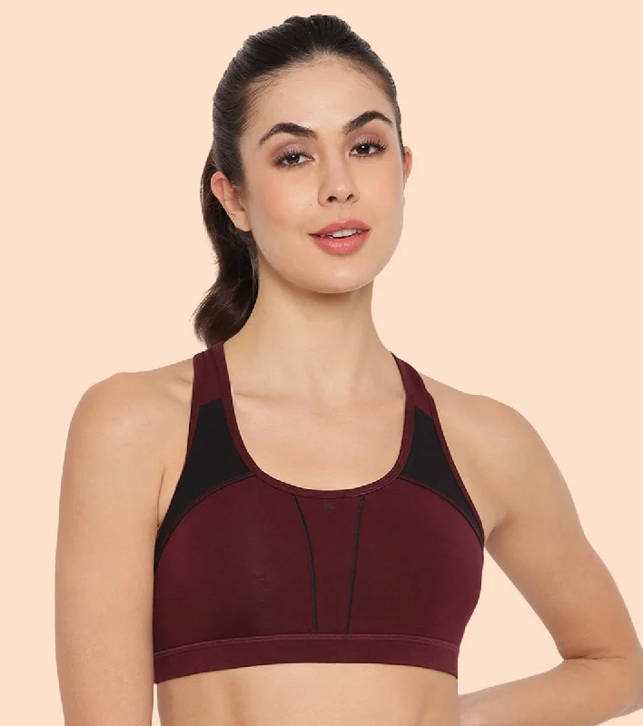 Racer Back Medium Impact Sports Bra with Removable Pads