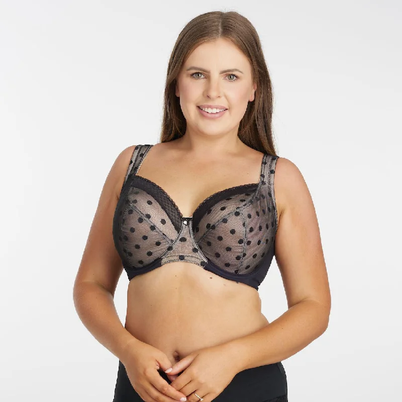 Shadow Spot Premium Support Bra - Black