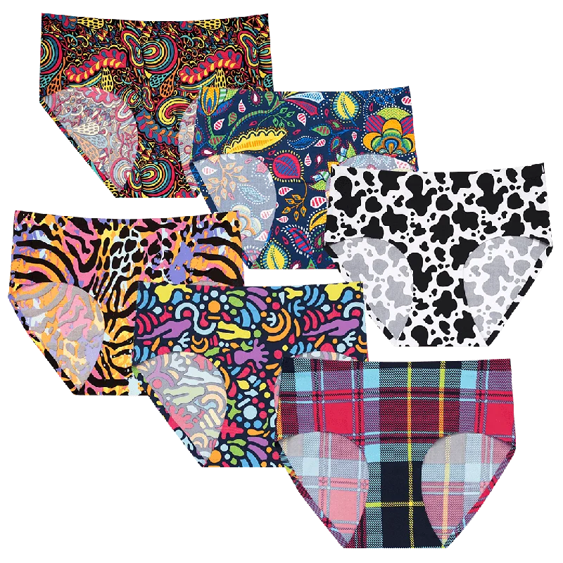 Christmas Collection Bundle - Ladies Seamless Full Briefs 6 Pack Bundle