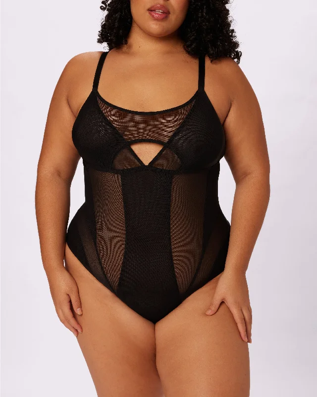 Sheer Contour Cutout Bodysuit | Silky Mesh | Archive (Eightball)