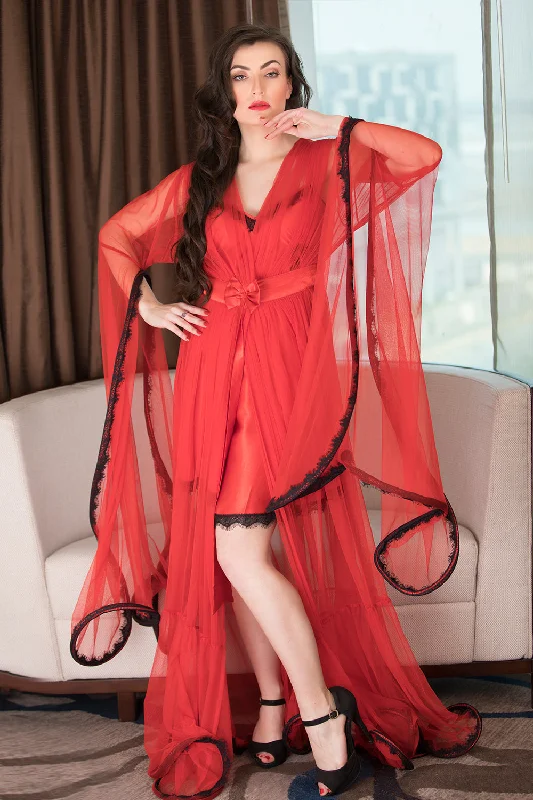 Satin Nightie & Designer Robe Nightgown set