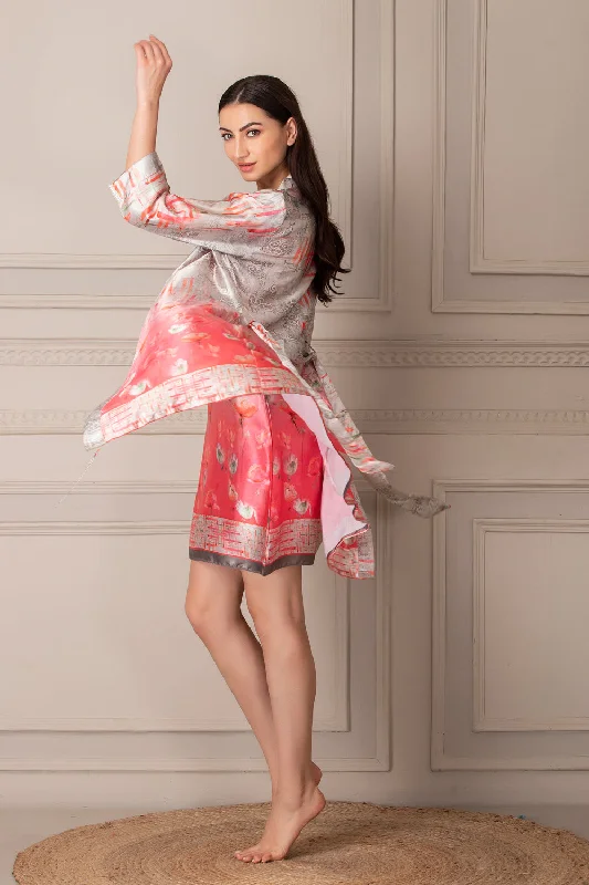 Digital print short Nightgown set