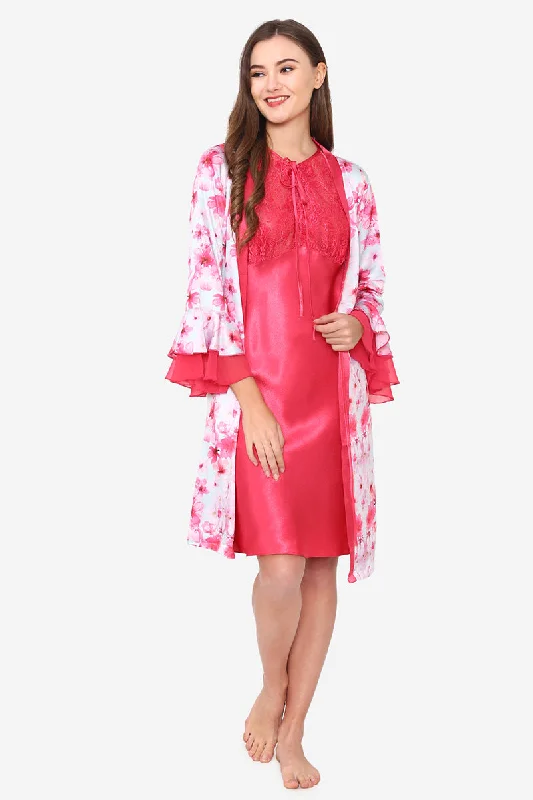 Short Nighty & Robe Nightgown set