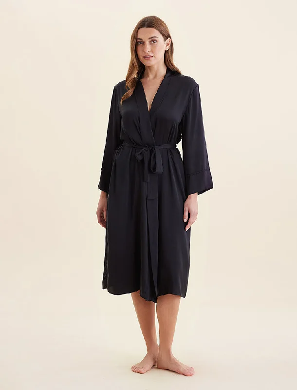 Audrey Washable Silk Long Robe