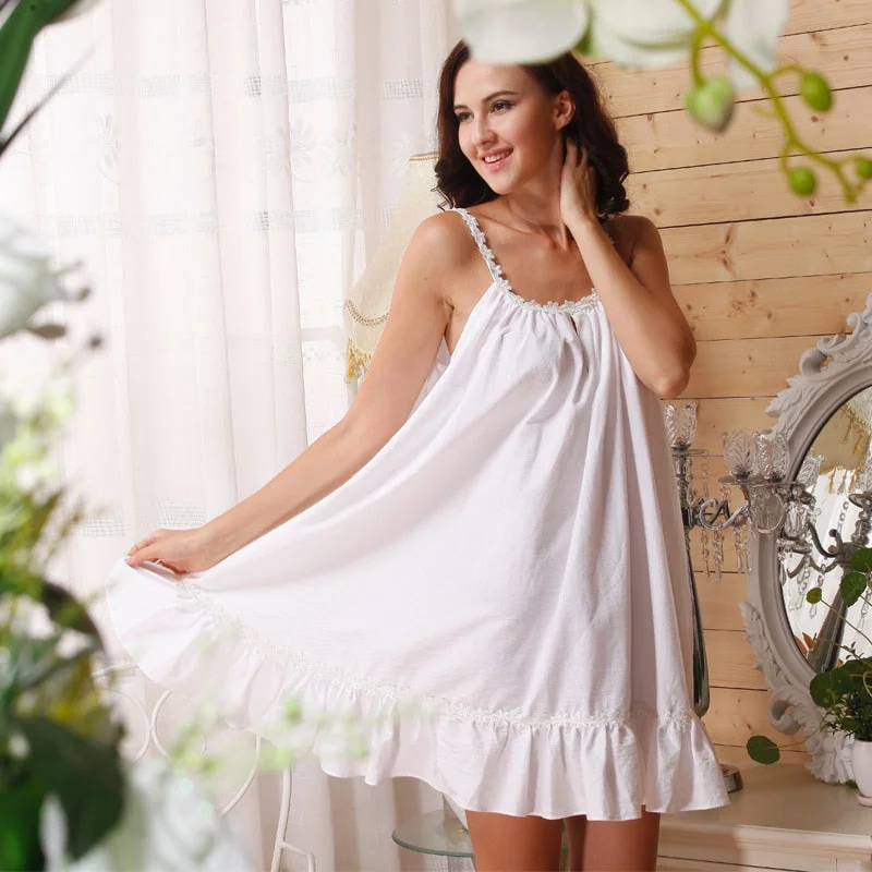 Margaret Lawton's Short Cotton Ruffled Nightgown